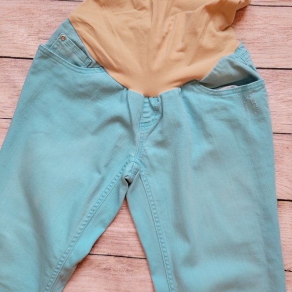 Motherhood Maternity Skinny Crop Pants, S, Mist Blue, Excellent Used Condition - Picture 5 of 13